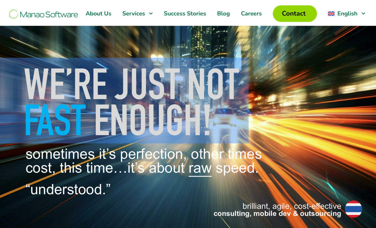 agencyH1 Manao Software strategy marketing landing page upgrade optimized CRO Thailand